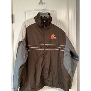 Vintage NFL Clevland Brown Sports Illustrated Windbreaker‎ Jacket XL Reebok